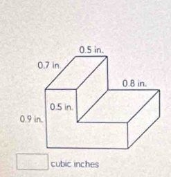 □ cubic inches