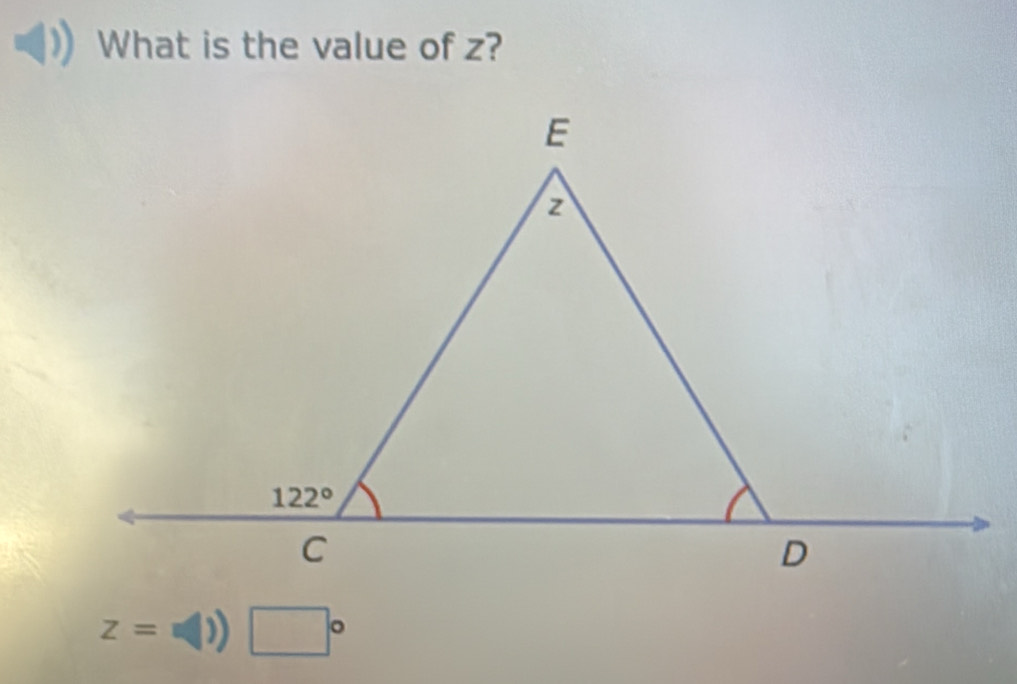 What is the value of z?
z=w()) □°