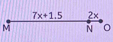 7x+1.5 2x
M
N