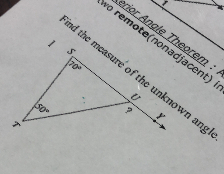 rior Angle Theorem :