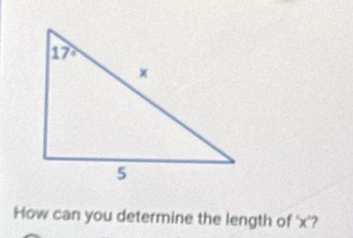 How can you determine the length of 'x'?