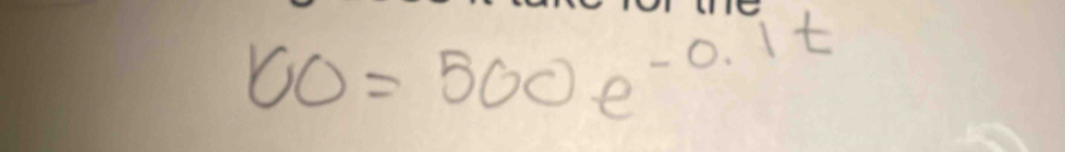 CO=500e^(-0.1t)