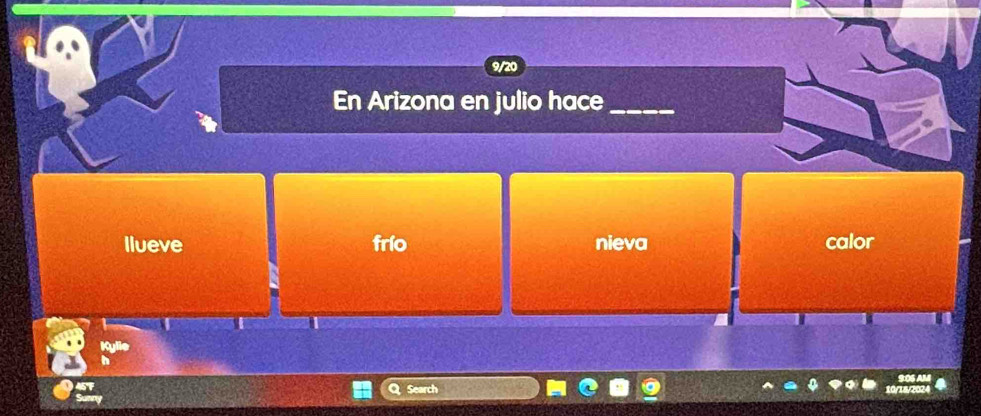 9/20
En Arizona en julio hace_
Ilueve frío nieva calor
Search