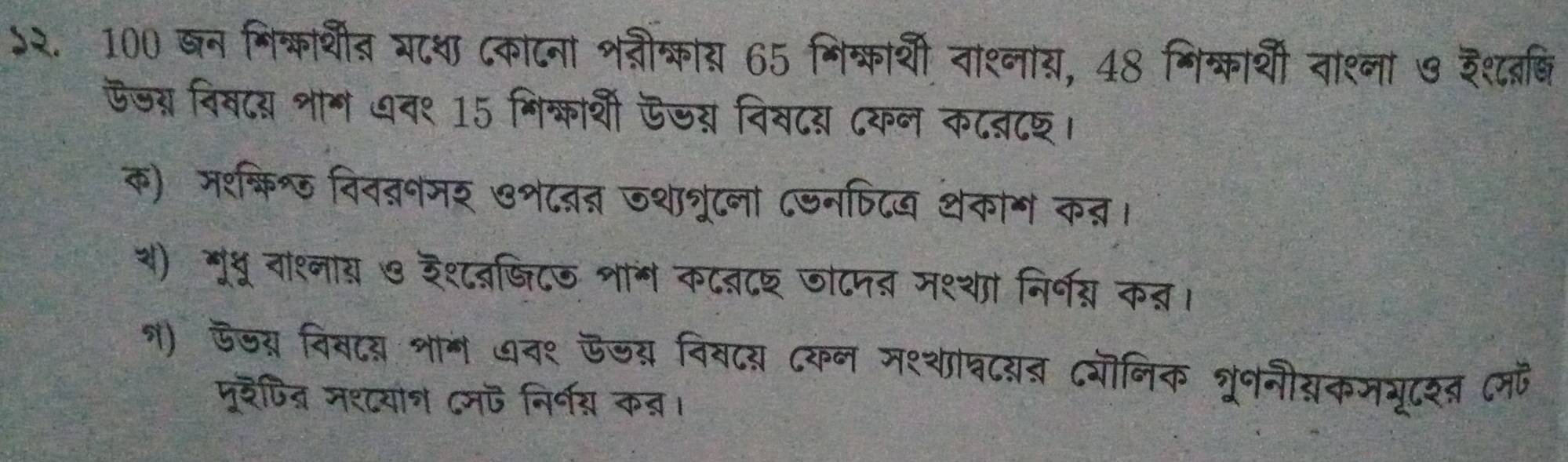 ५२. 100 बन मिकाथी् यदशा दकाटना शनीक्काय 65 गिक्काशीं ताश्नाय, 48 गिक्काशी ताश्ना ७ ३शत्रषि 
ऊजय निवदय शाग धन१ 15 गिक्कार्शीं ऊजस विव८य ८कन क८ब८श। 
क) मशक्ि॰विवदनमर् ७भ८वत जशात्रूटना ८७नषिटय थकाग कत। 
स) मूधू वाश्नाय ७ र१८वज्िज शाग कटब८श ज८पब मश्था नि्णग् क्। 
१) ऊजय विवदय शाग ७व१ ऊजय विवदय दकन मश्शाघटयव दयॊनिक श्रननीसकमभूटशव म 
मररैपित म९दयाश ८मॊ निर्नश् क्।