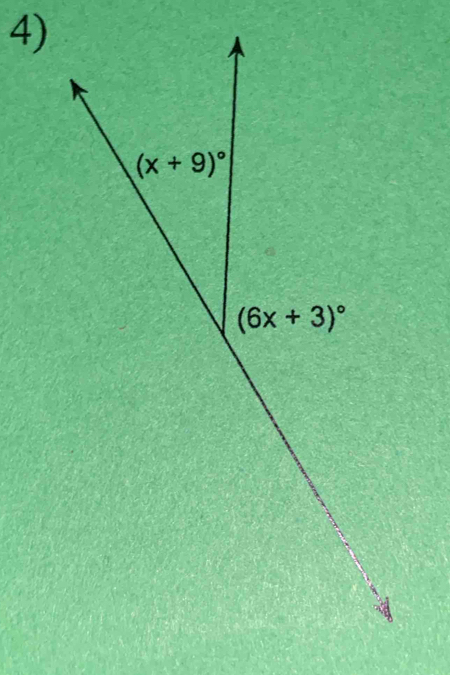 (x+9)^circ 
(6x+3)^circ 