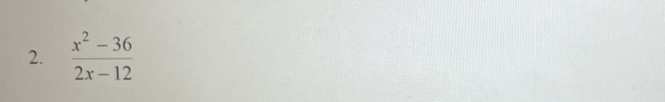  (x^2-36)/2x-12 