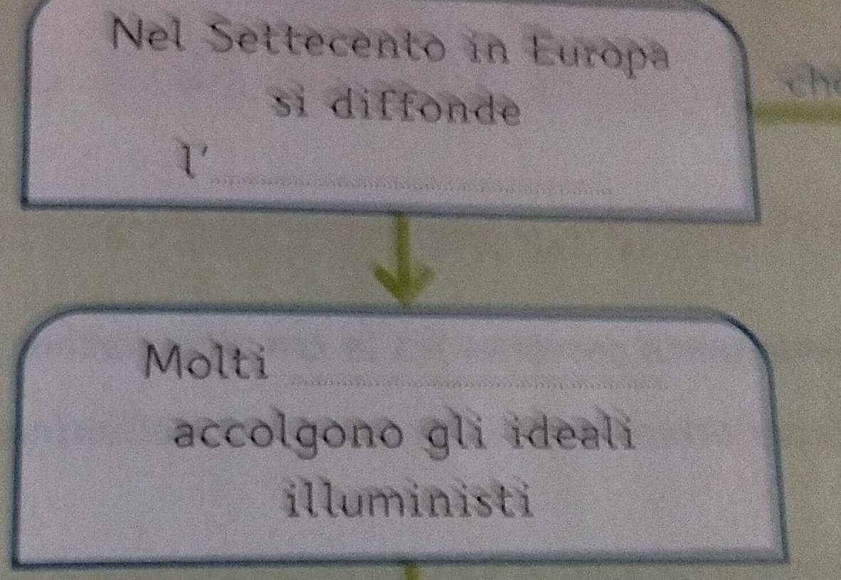 Nel Settecento in Europa 
si diffonde 
l' 7 
Molti 
accolgono gli ideali 
illuministi