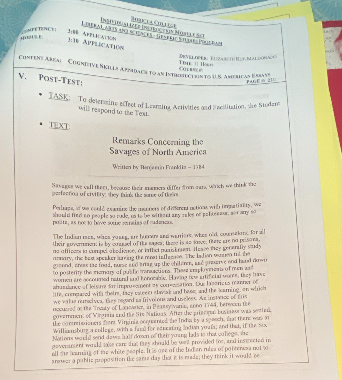 Solved: Boricua College Individualized Instruction Module Set Liberal ...