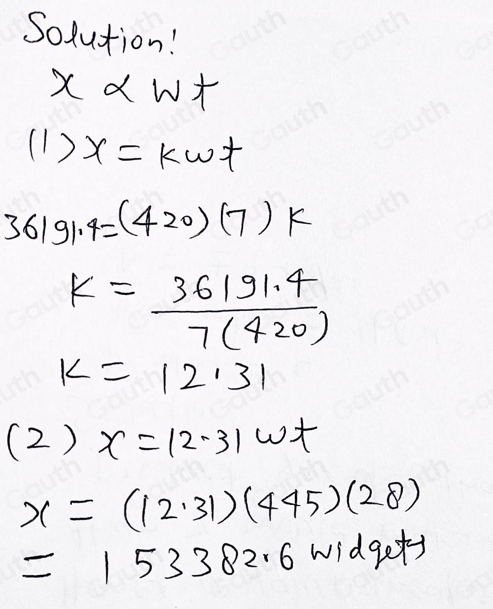 Solved: The number of widgets that a manufacturing plant can produce ...