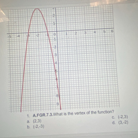 a. (2,3)
d. (3,-2)
b. (-2,-3)