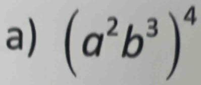 (a^2b^3)^4