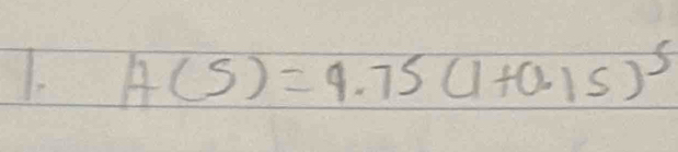 A(S)=9.75(1+0.1s)^5