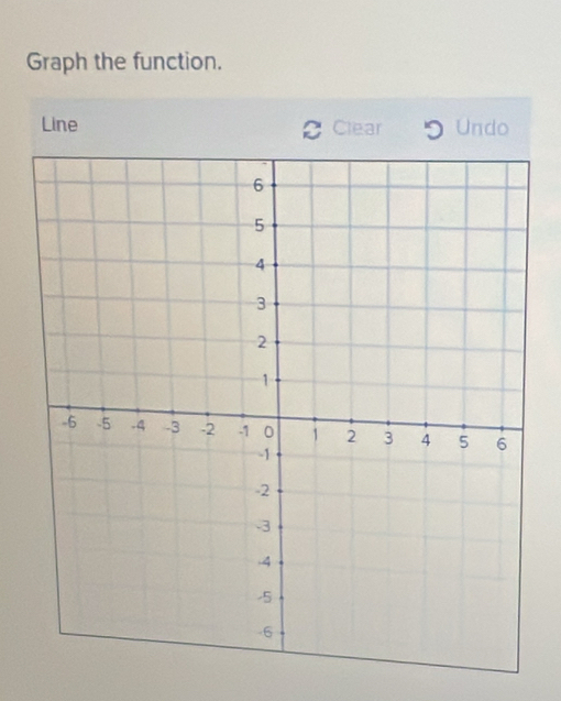 Graph the function. 
Line Clear Undo