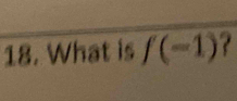 What is f(-1)