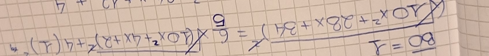 (sqrt(10x^2+28x+34))^x= 6/5 sqrt((10x^2+4x+2)^2)+4(1)^2
overline BO=1
+4