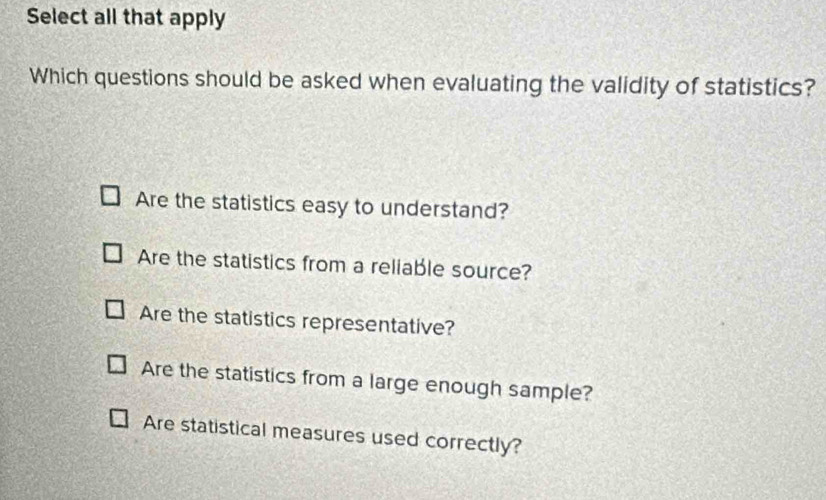 Solved: Select all that apply Which questions should be asked when ...