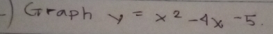 )Graph y=x^2-4x-5.