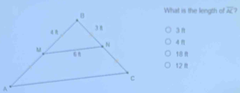 What is the length of overline AC 7
3 R
18
12 f