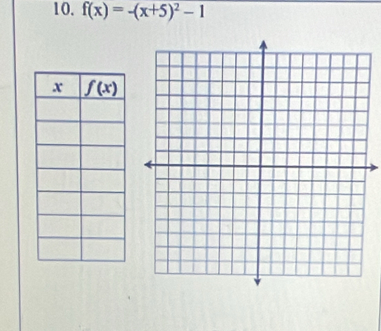 f(x)=-(x+5)^2-1