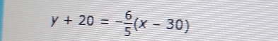 y+20=- 6/5 (x-30)