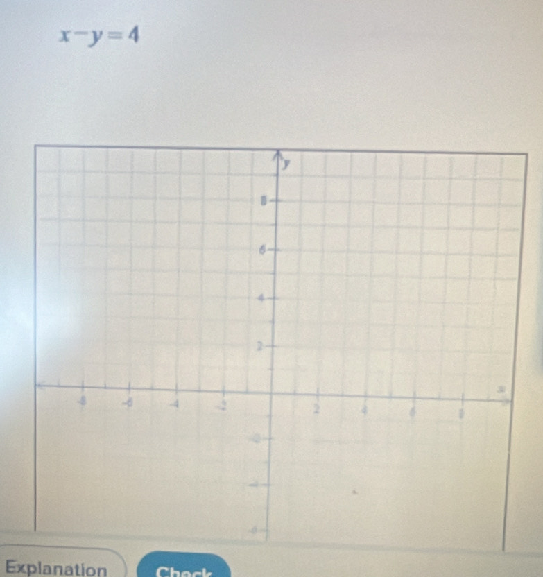 x-y=4
Explanation Chock