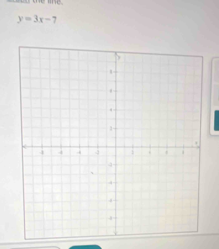 ed the line.
y=3x-7