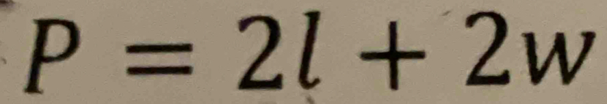 P=2l+2w