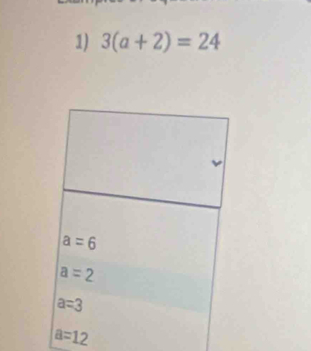 3(a+2)=24