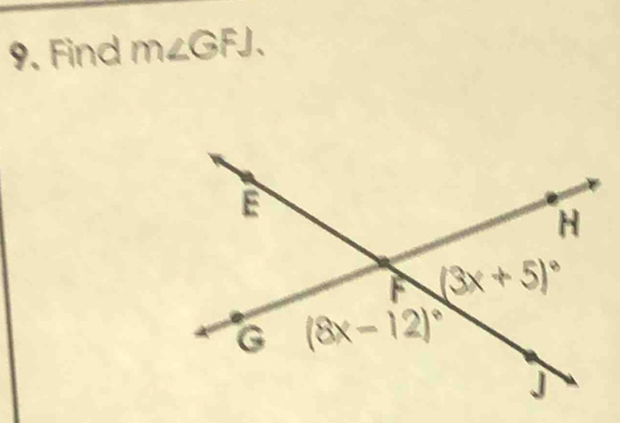 Find m∠ GFJ.