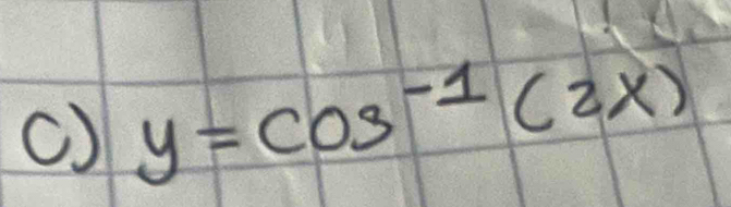 y=cos^(-1)(2x)