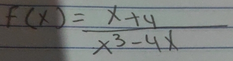 f(x)= (x+4)/x^3-4x 