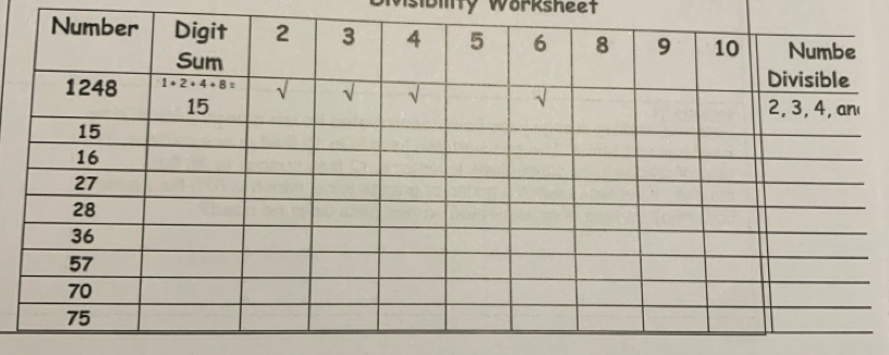 Worksheet