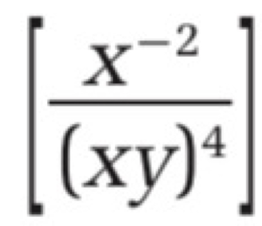 [frac x^(-2)(xy)^4]