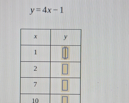 y=4x-1
10