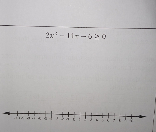 2x^2-11x-6≥ 0