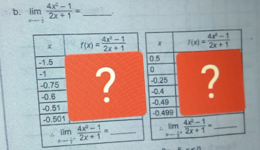 limlimits _xto - 1/2  (4x^2-1)/2x+1 = _