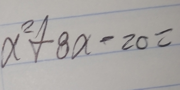 x^2+8x-20=