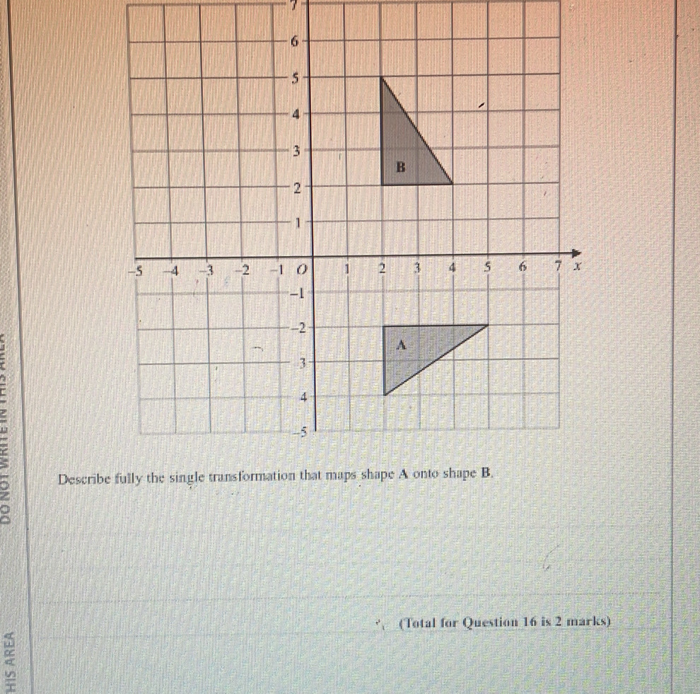 Describ 
(Total for Question 16 is 2 marks)