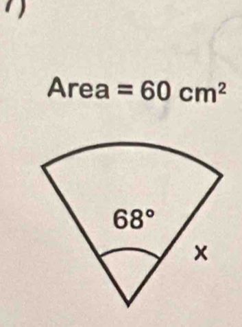 Area =60cm^2