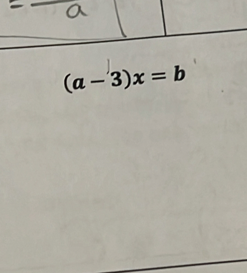 (a-3)x=b