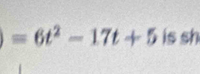 =6t^2-17t+5 is sh