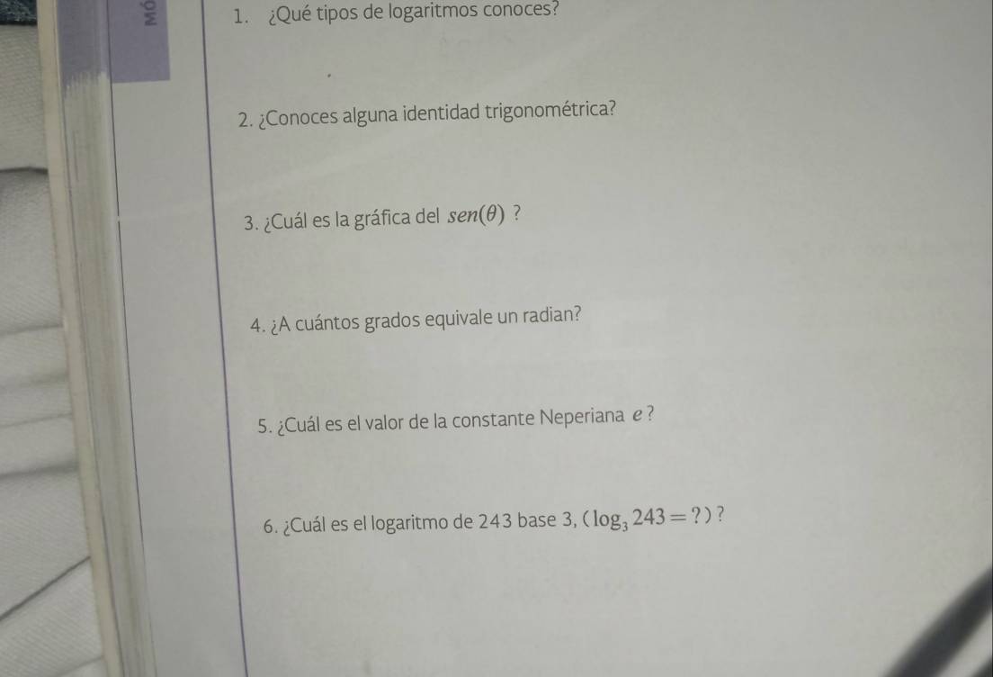 Resuelto:¿Qué tipos de logaritmos conoces? 2. ¿Conoces alguna identidad ...