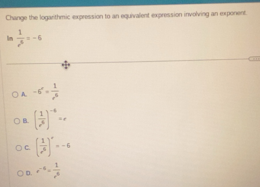 Solved: Change the logarithmic expression to an equivalent expression ...