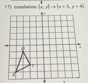 translation: (x,y)to (x+3,y+4)