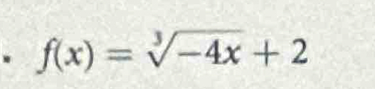 f(x)=sqrt[3](-4x)+2