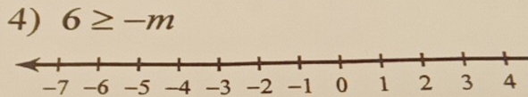 6≥ -m
-7 -6 -5 -4 -3 -2 -1 0