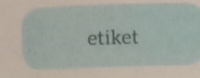 etiket