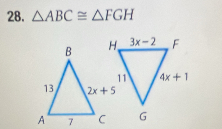 △ ABC≌ △ FGH