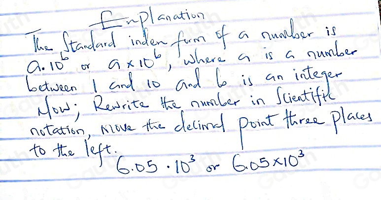 Solved: Write 6050 in standard index form. [Math]