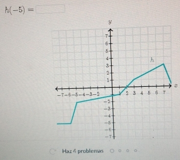 h(-5)=□
* 
Haz 4 problemas